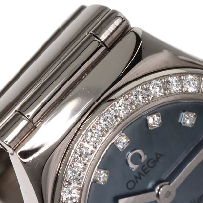 OMEGA Constellation Mini Diamond Blue Shell Watches 1165.77 K18 White Gold/K18 White Gold Ladies