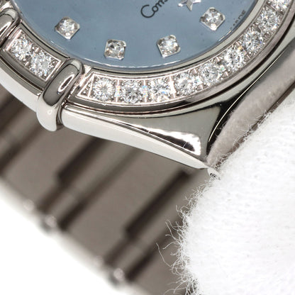 OMEGA Constellation Mini Diamond Blue Shell Watches 1165.77 K18 White Gold/K18 White Gold Ladies
