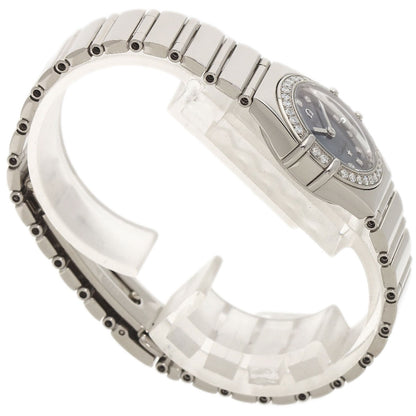 OMEGA Constellation Mini Diamond Blue Shell Watches 1165.77 K18 White Gold/K18 White Gold Ladies