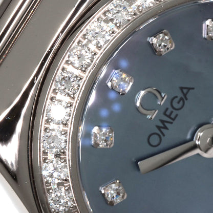 OMEGA Constellation Mini Diamond Blue Shell Watches 1165.77 K18 White Gold/K18 White Gold Ladies