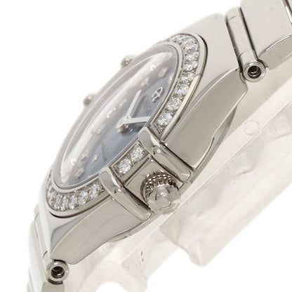 OMEGA Constellation Mini Diamond Blue Shell Watches 1165.77 K18 White Gold/K18 White Gold Ladies