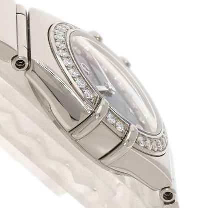OMEGA Constellation Mini Diamond Blue Shell Watches 1165.77 K18 White Gold/K18 White Gold Ladies