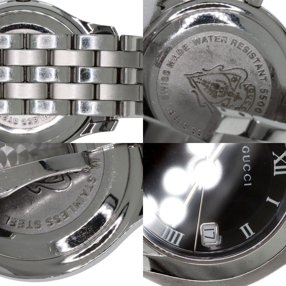 GUCCI Round face Watches 5500M Stainless Steel/Stainless Steel mens