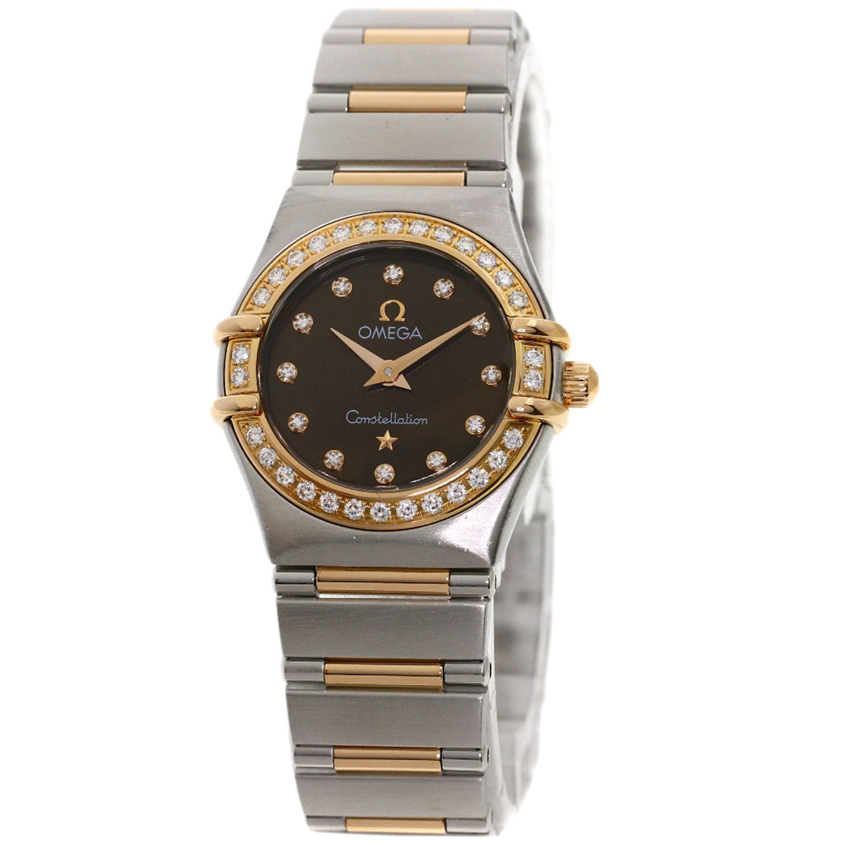 OMEGA Constellation 12P Bezel Diamond Watches 1358.60 Stainless Steel/SSxK18PG Ladies