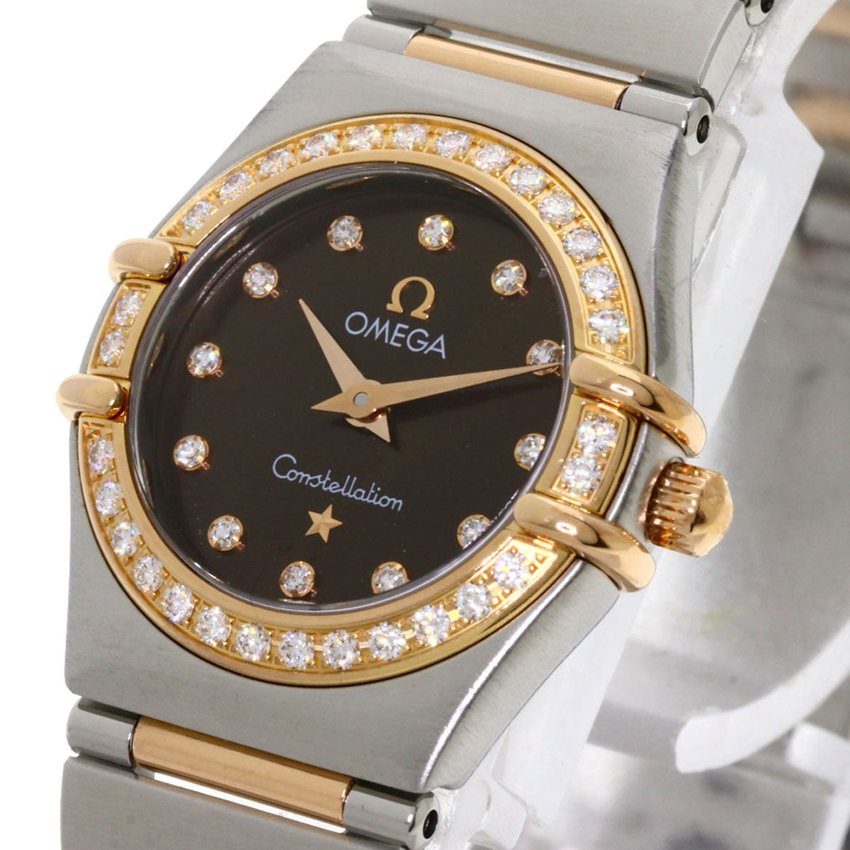 OMEGA Constellation 12P Bezel Diamond Watches 1358.60 Stainless Steel/SSxK18PG Ladies