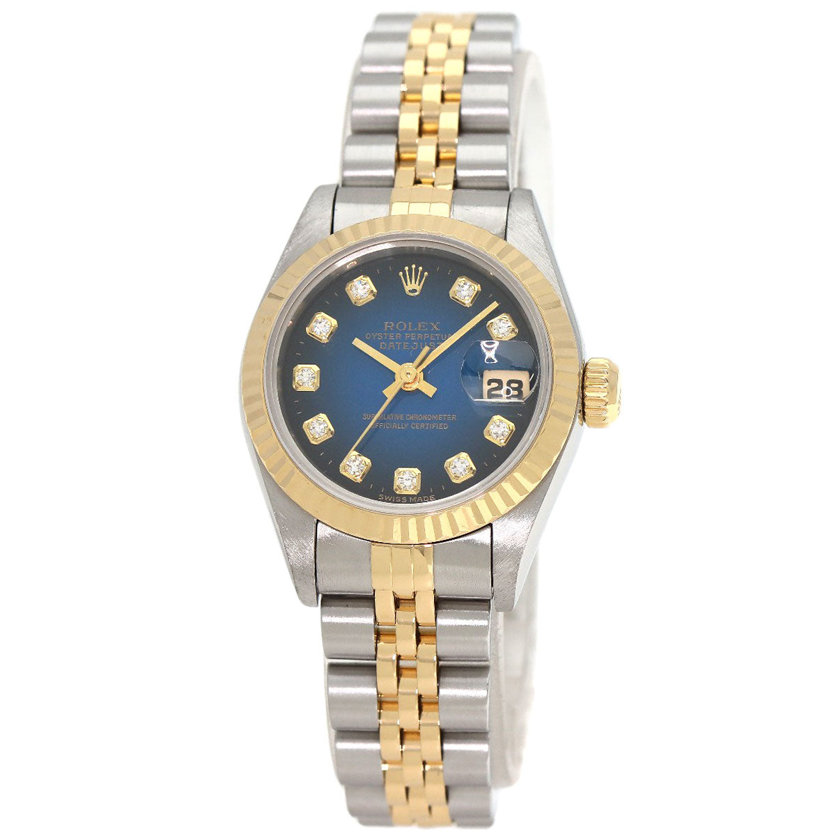 ROLEX DATEJUST 10P Diamond Watches 69173G Stainless Steel/SSxK18YG Ladies