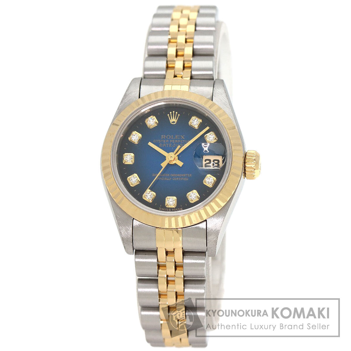 ROLEX DATEJUST 10P Diamond Watches 69173G Stainless Steel/SSxK18YG Ladies