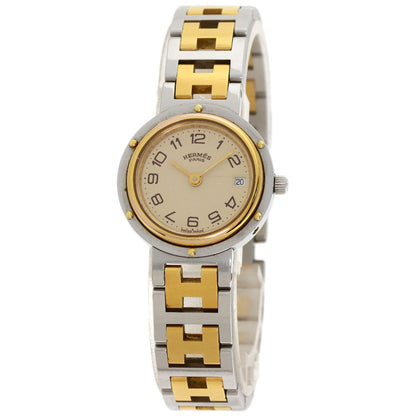 HERMES clipper old buckle Watches Stainless Steel/SSxGP Ladies