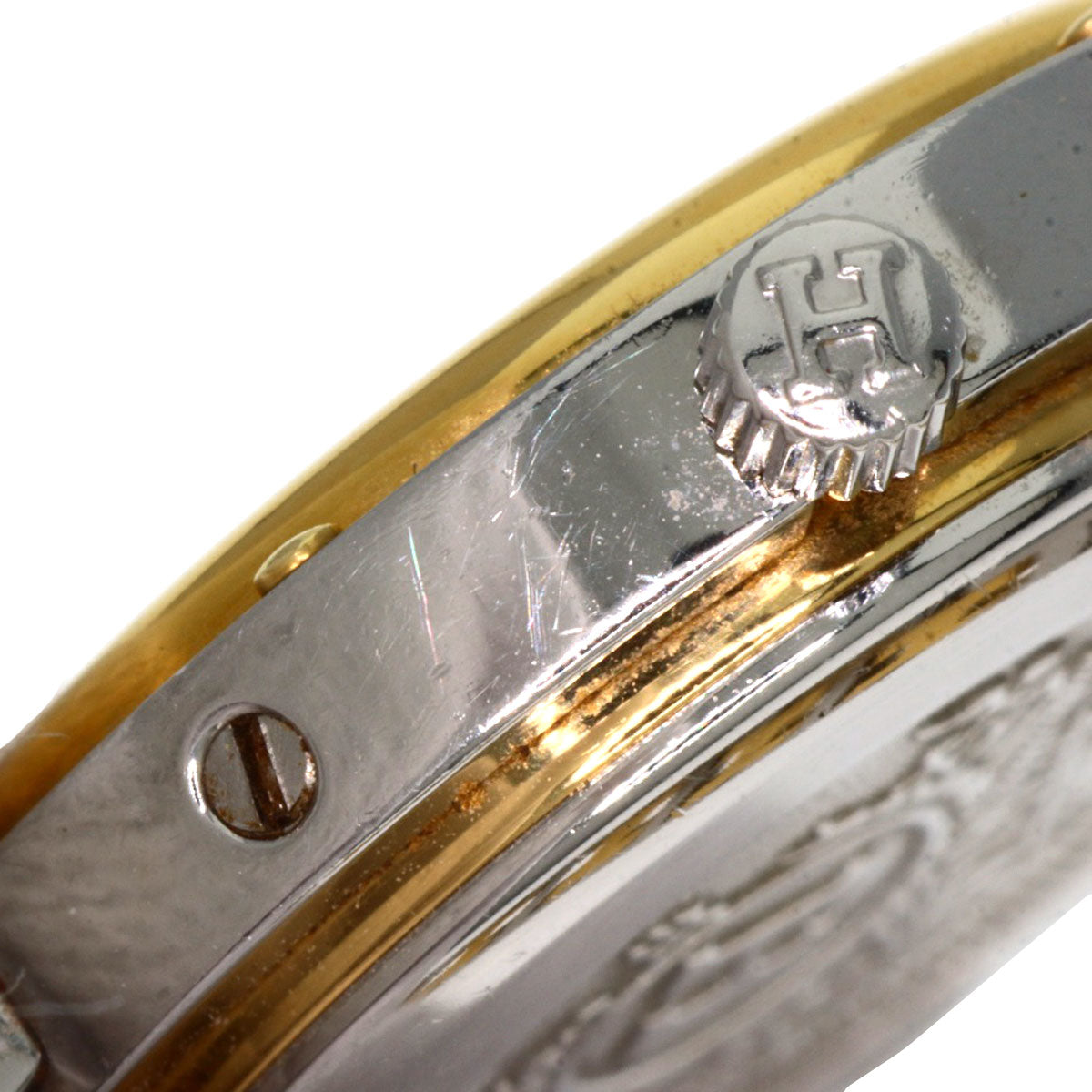 HERMES clipper old buckle Watches Stainless Steel/SSxGP Ladies