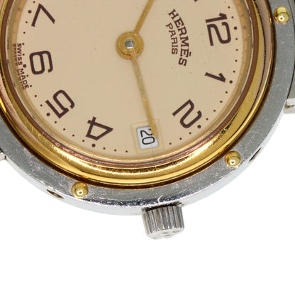 HERMES clipper old buckle Watches Stainless Steel/SSxGP Ladies