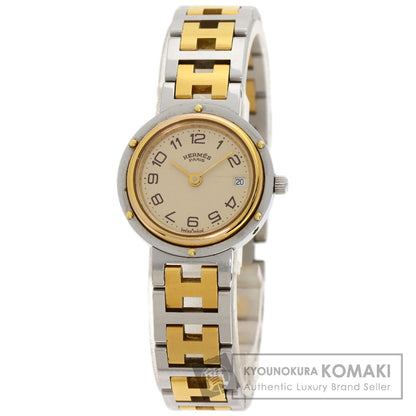 HERMES clipper old buckle Watches Stainless Steel/SSxGP Ladies