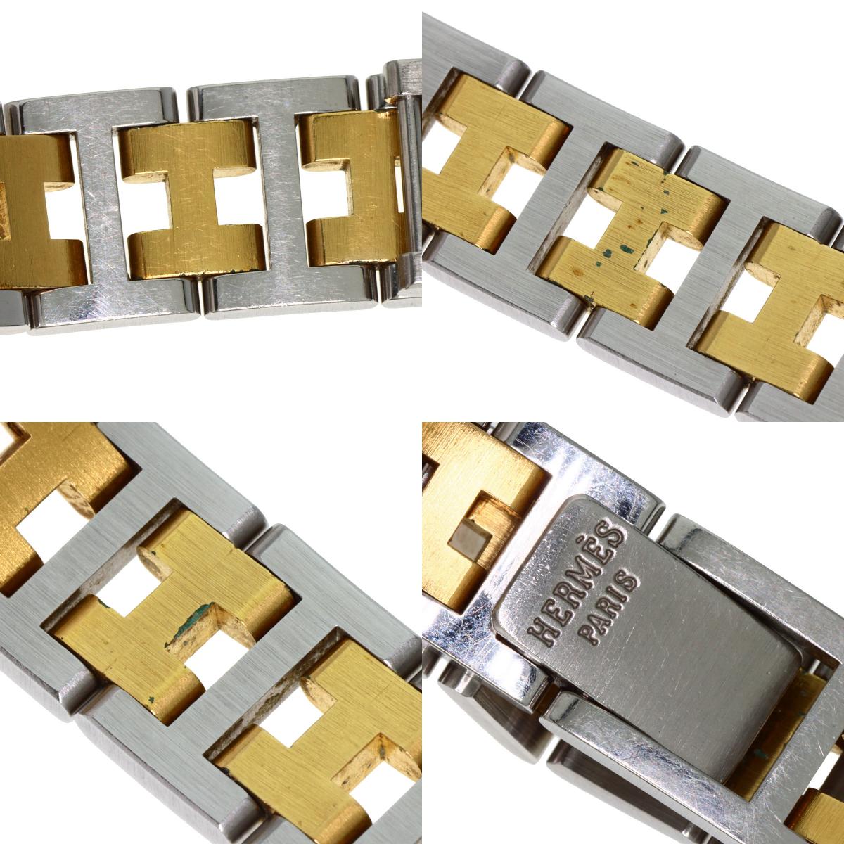 HERMES clipper old buckle Watches Stainless Steel/SSxGP Ladies