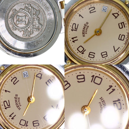 HERMES clipper old buckle Watches Stainless Steel/SSxGP Ladies