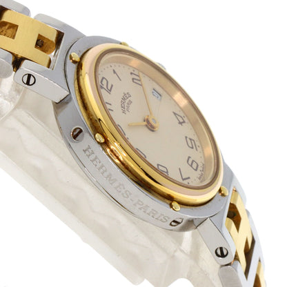 HERMES clipper old buckle Watches Stainless Steel/SSxGP Ladies