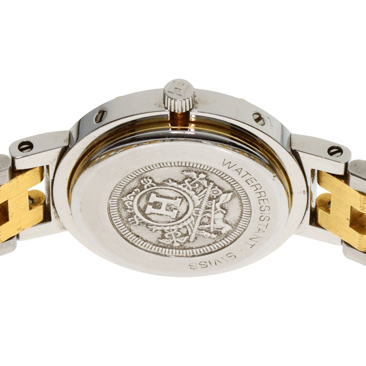 HERMES clipper old buckle Watches Stainless Steel/SSxGP Ladies