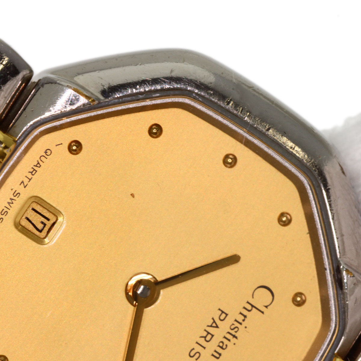 CHRISTIAN DIOR Octagon Watches D48-203 Stainless Steel/SSxGP Ladies