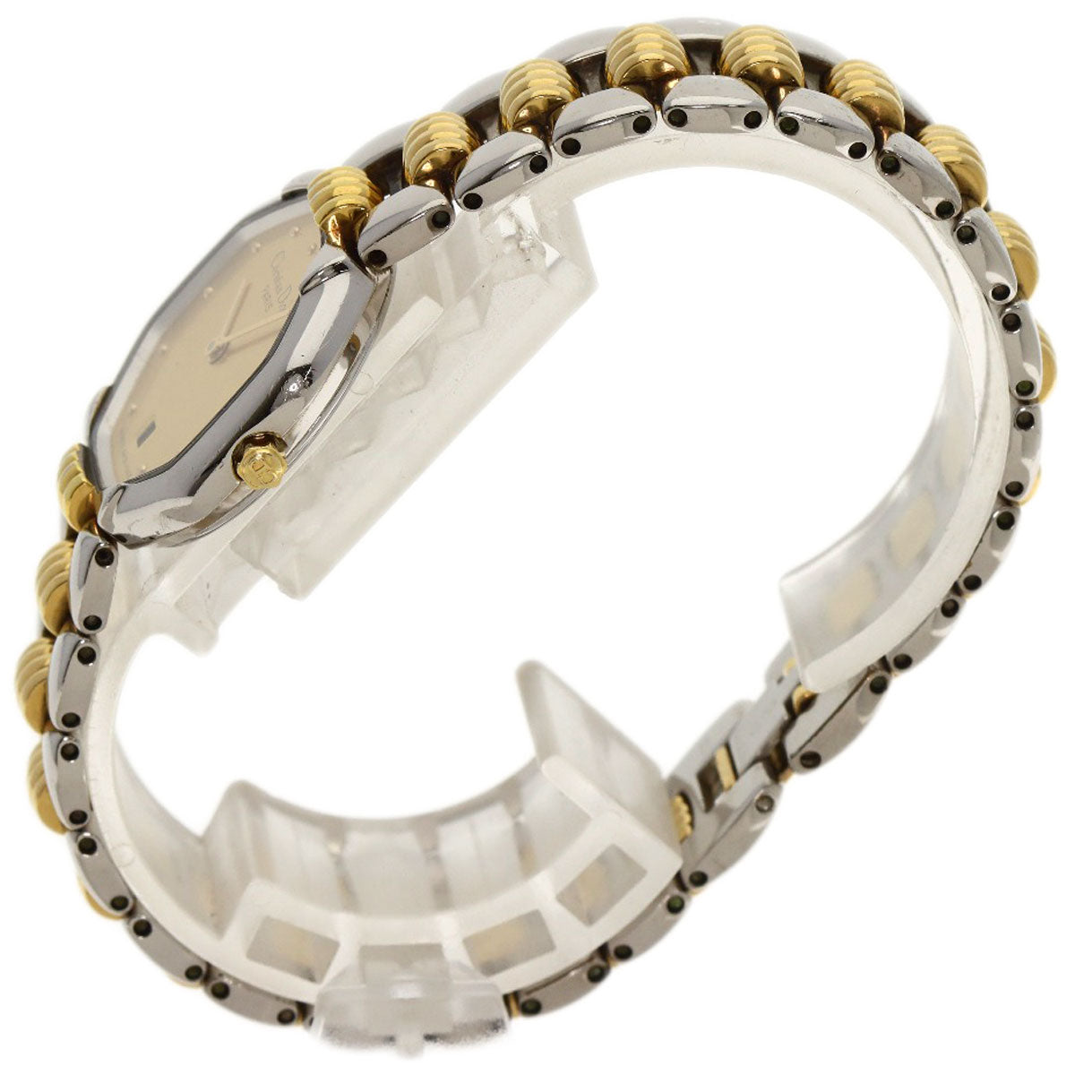 CHRISTIAN DIOR Octagon Watches D48-203 Stainless Steel/SSxGP Ladies