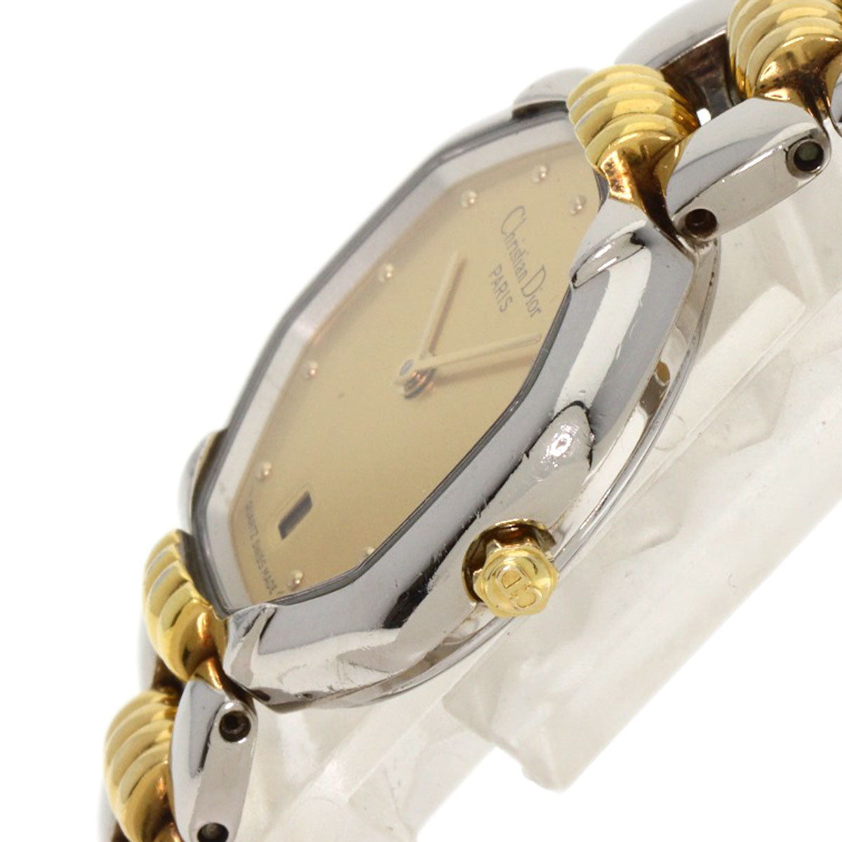 CHRISTIAN DIOR Octagon Watches D48-203 Stainless Steel/SSxGP Ladies