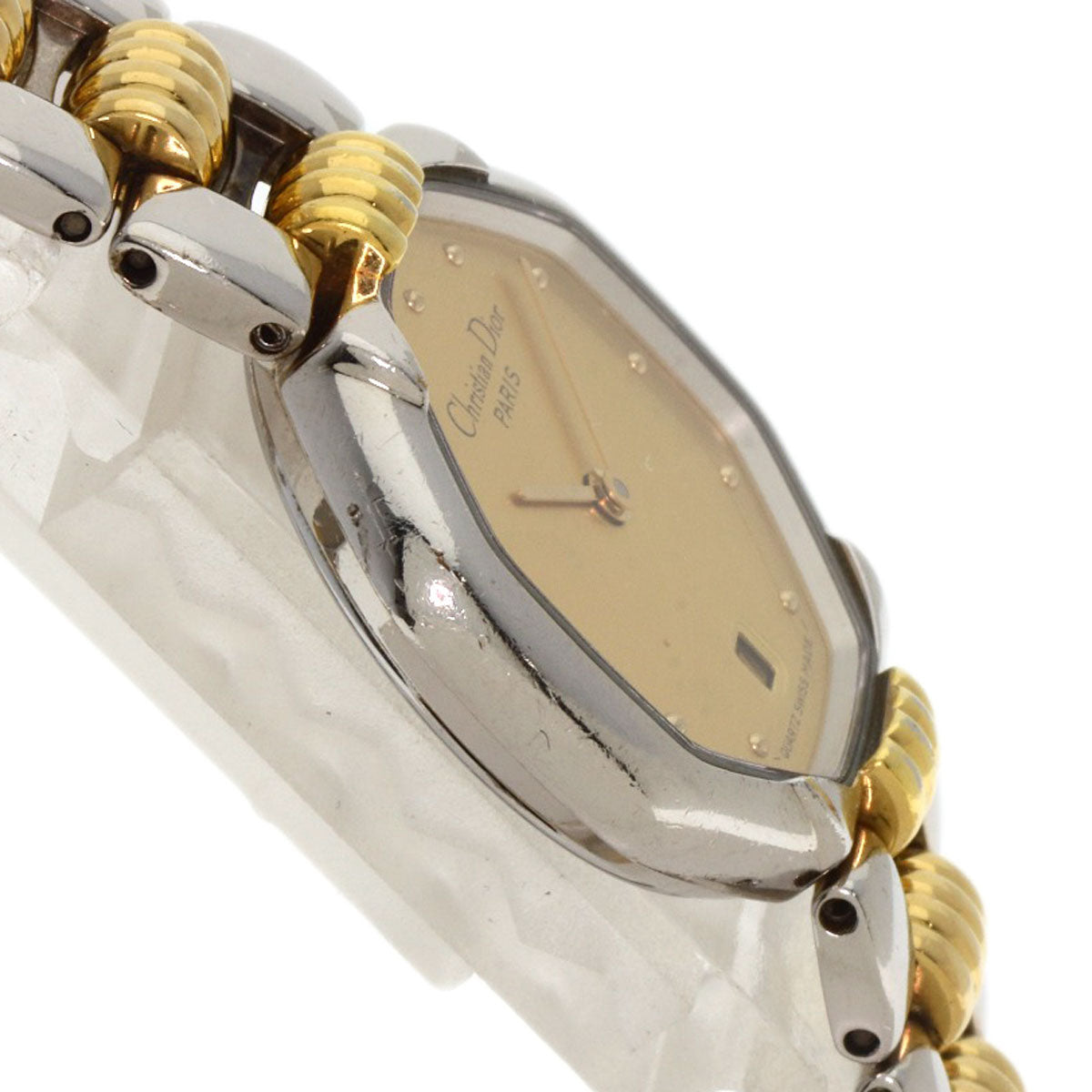 CHRISTIAN DIOR Octagon Watches D48-203 Stainless Steel/SSxGP Ladies