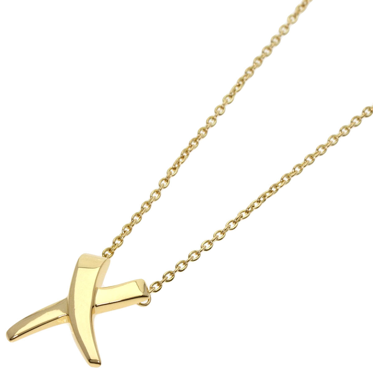 TIFFANY&Co. Kiss Paloma Picasso Necklace K18 Yellow Gold Ladies [Used]
