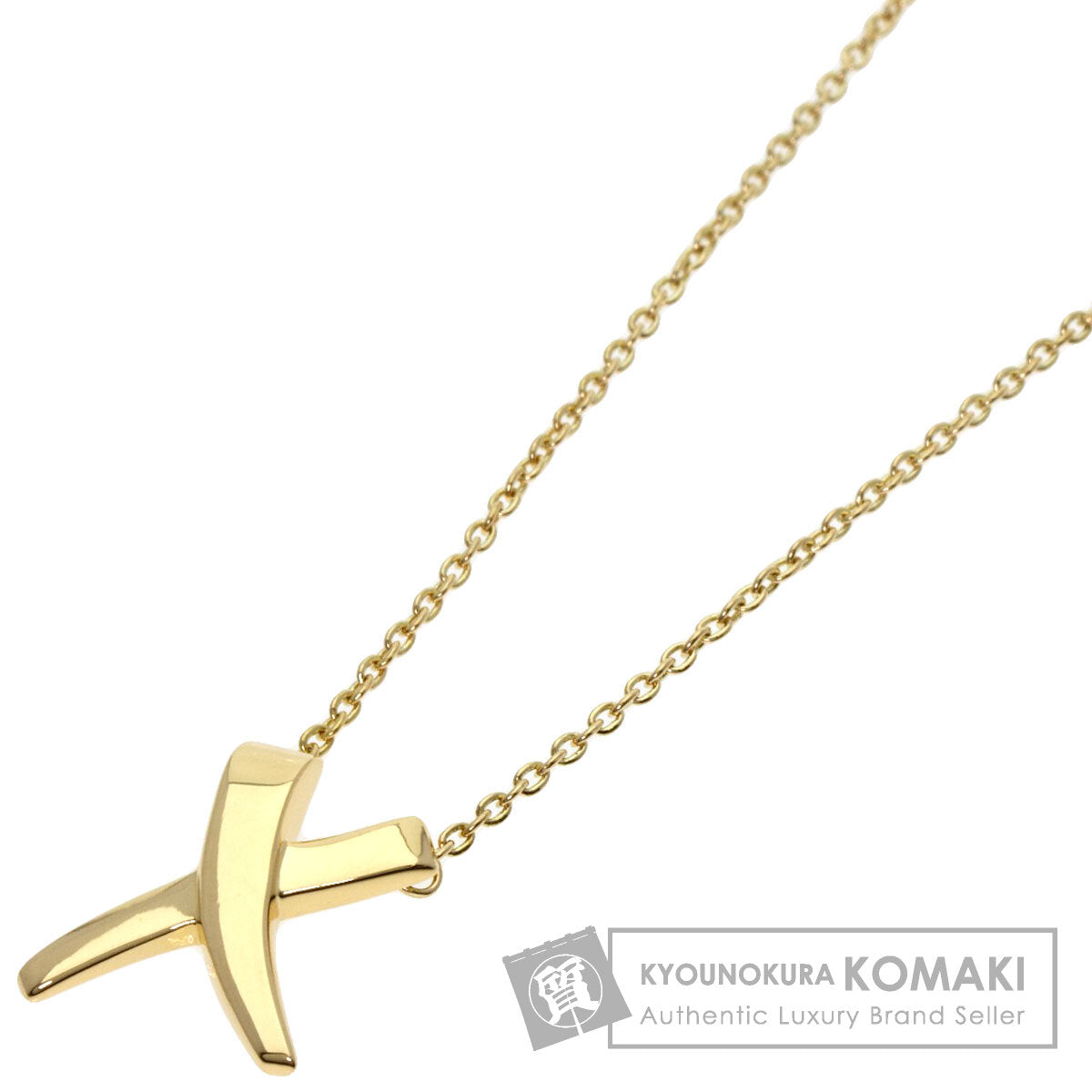TIFFANY&Co. Kiss Paloma Picasso Necklace K18 Yellow Gold Ladies [Used]