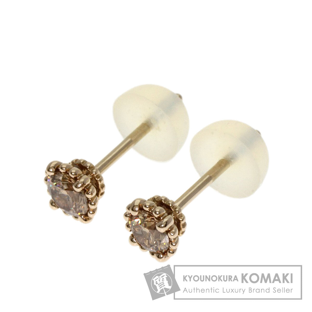 Kashikey Mill Brown Diamond earring K18BG Ladies [Used]