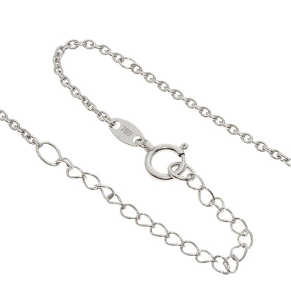 WALTHAM Swing Spade Diamond Necklace K18 White Gold Ladies [Used]