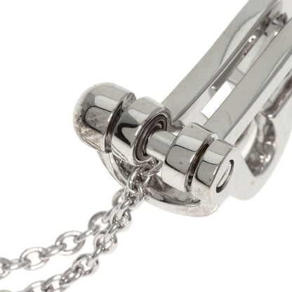 WALTHAM Swing Spade Diamond Necklace K18 White Gold Ladies [Used]