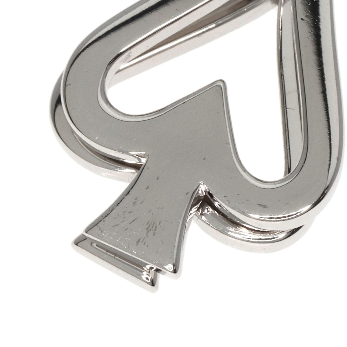 WALTHAM Swing Spade Diamond Necklace K18 White Gold Ladies [Used]