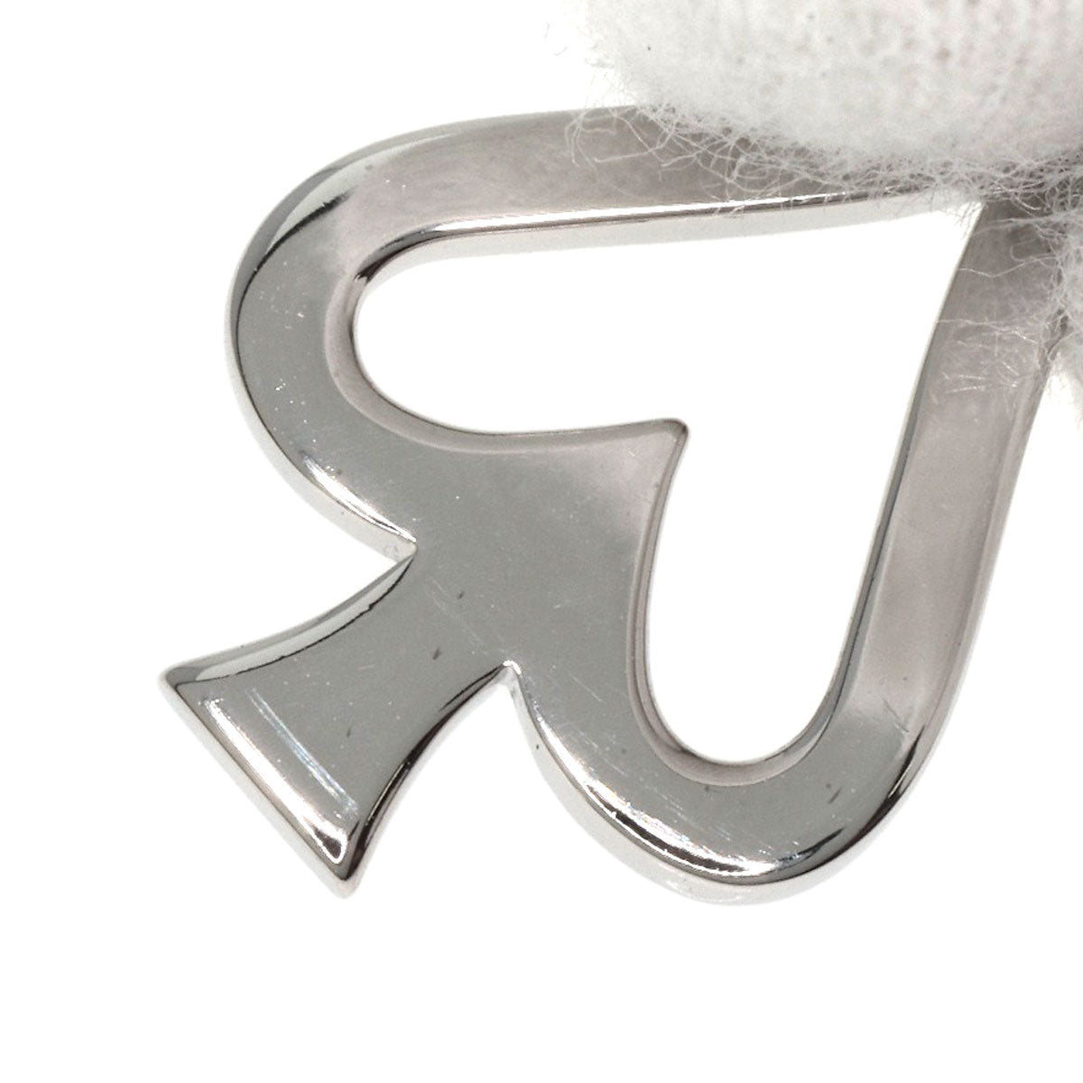 WALTHAM Swing Spade Diamond Necklace K18 White Gold Ladies [Used]