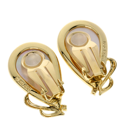 TASAKI Mabe Pearl Diamond Earring K18 Yellow Gold Ladies [Used]