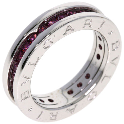 BVLGARI B.zero1 1 hand Rhodorite Garnet #48 Ring K18 White Gold Ladies [Used]