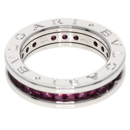 BVLGARI B.zero1 1 hand Rhodorite Garnet #48 Ring K18 White Gold Ladies [Used]