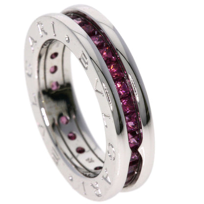 BVLGARI B.zero1 1 hand Rhodorite Garnet #48 Ring K18 White Gold Ladies [Used]