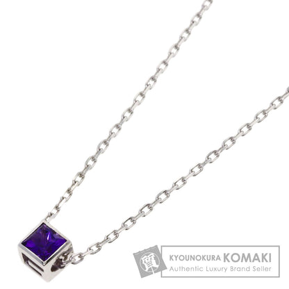 GUCCI Square G Amethyst Necklace K18 White Gold Ladies [Used]
