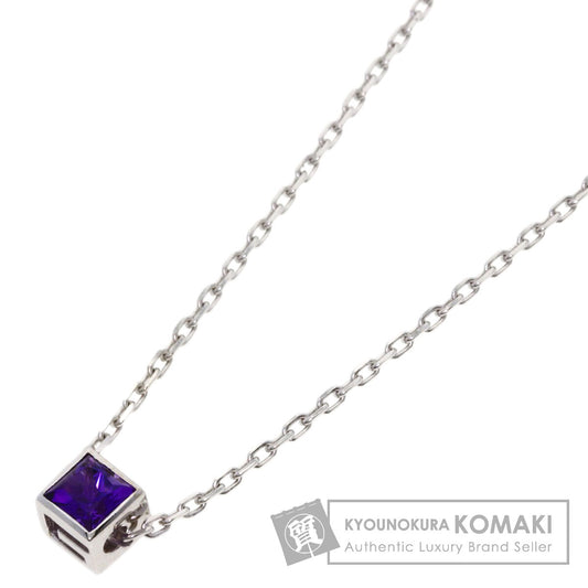 GUCCI Square G Amethyst Necklace K18 White Gold Ladies [Used]