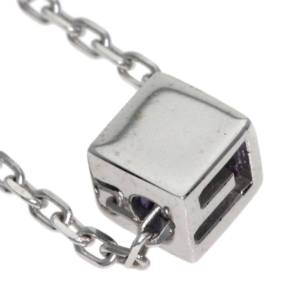 GUCCI Square G Amethyst Necklace K18 White Gold Ladies [Used]