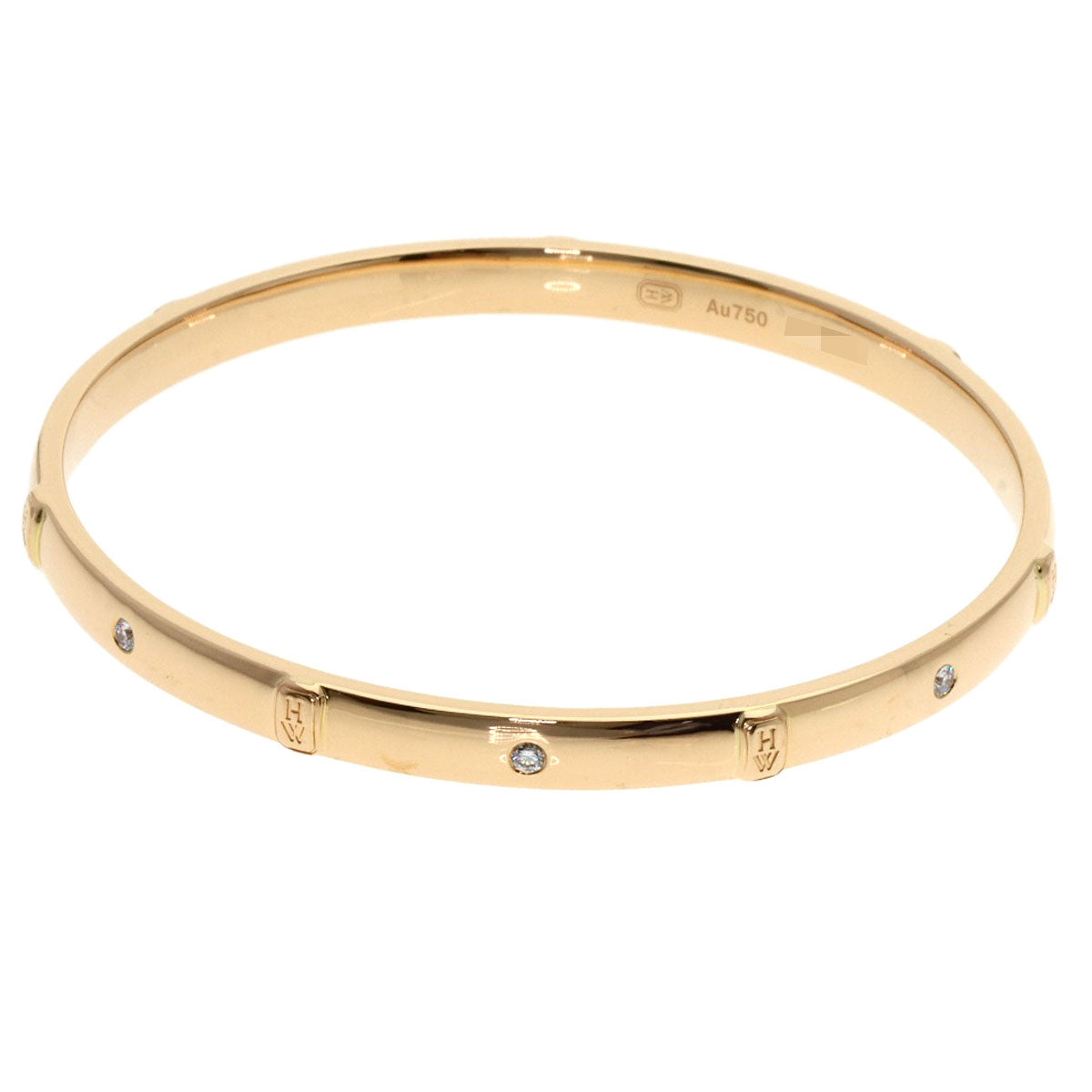HARRY WINSTON HW 7P Diamond Bracelet K18 Pink Gold Ladies [Used]