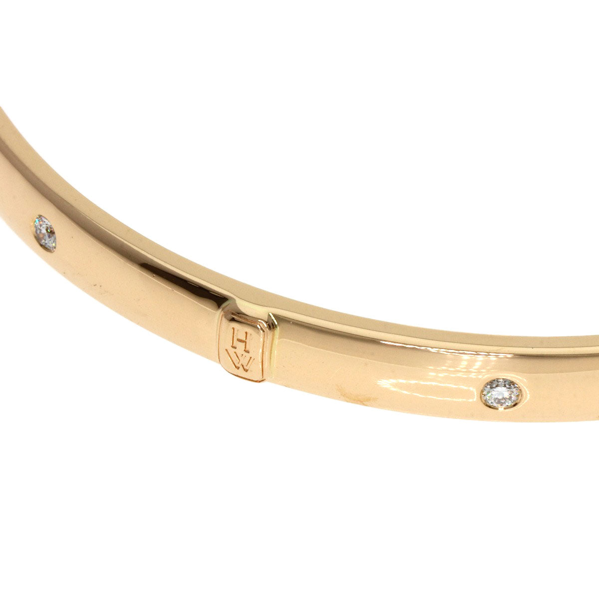 HARRY WINSTON HW 7P Diamond Bracelet K18 Pink Gold Ladies [Used]