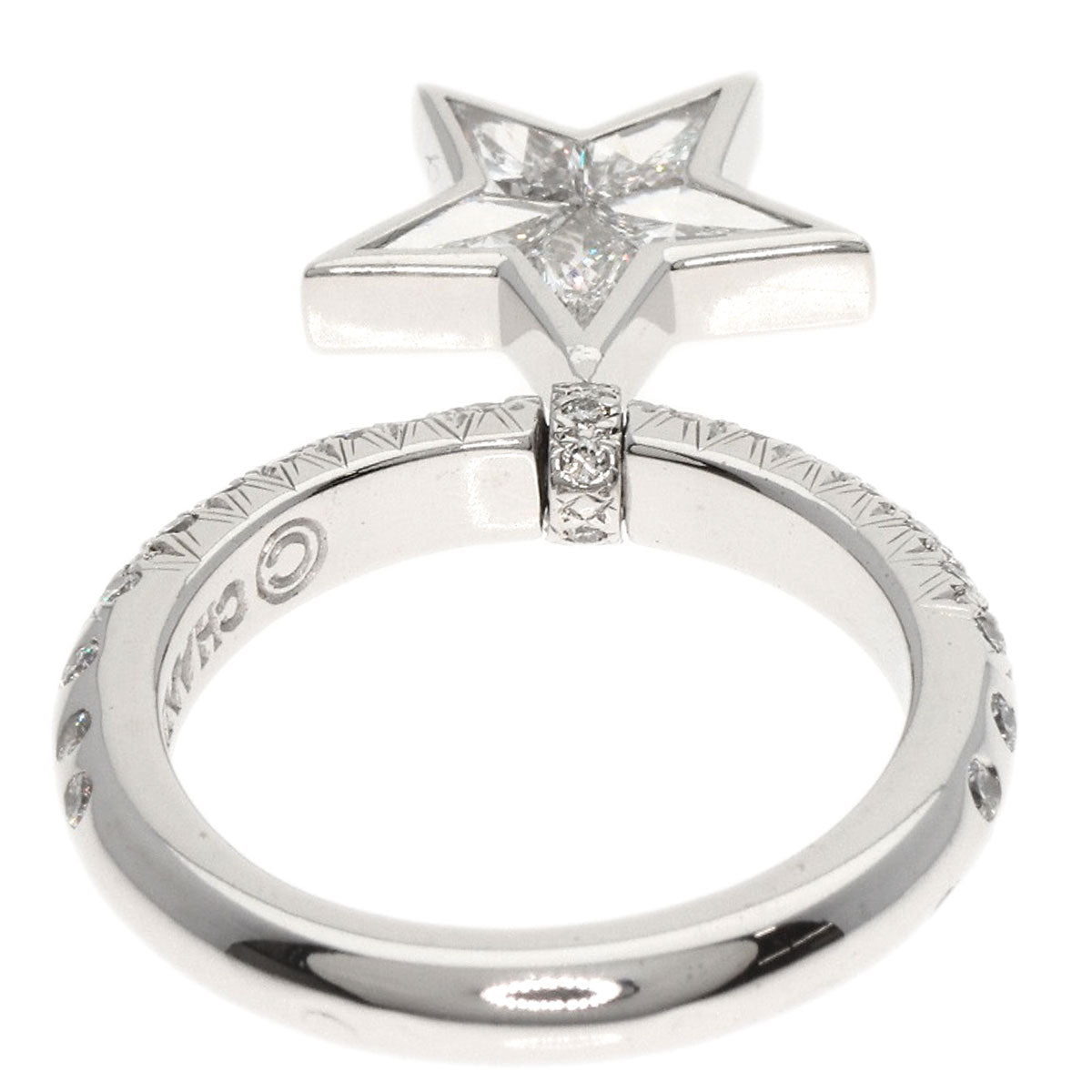 CHANEL Comet Diamond Ring K18 White Gold Ladies [Used]