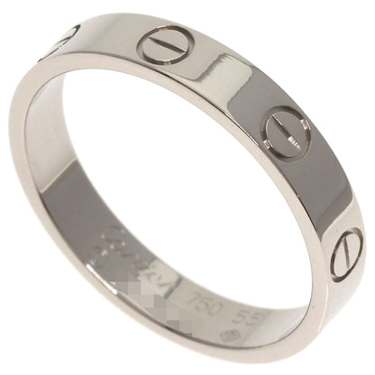 CARTIER mini love ring #55 Ring K18 White Gold Ladies [Used]