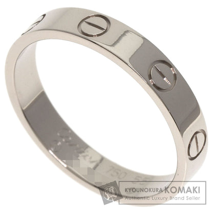 CARTIER mini love ring #55 Ring K18 White Gold Ladies [Used]