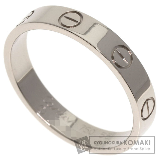 CARTIER mini love ring #55 Ring K18 White Gold Ladies [Used]