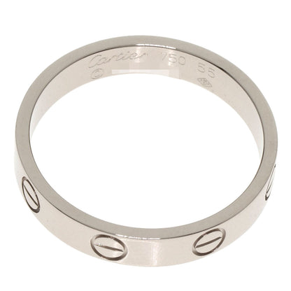 CARTIER mini love ring #55 Ring K18 White Gold Ladies [Used]