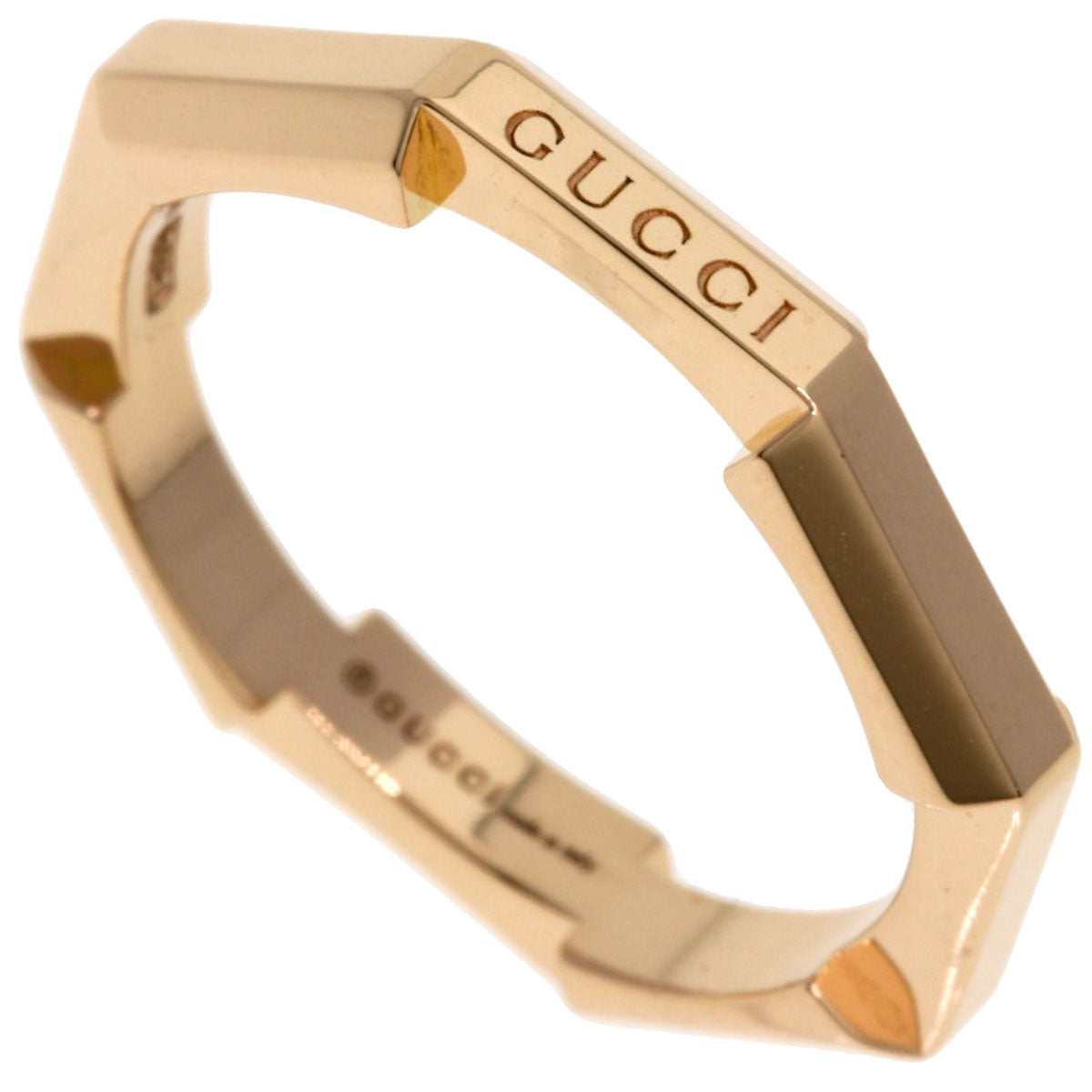 GUCCI Link to Love #7 Ring K18 Pink Gold Ladies [Used]