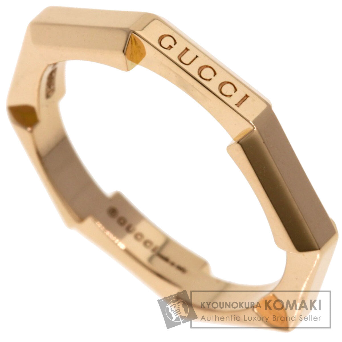 GUCCI Link to Love #7 Ring K18 Pink Gold Ladies [Used]
