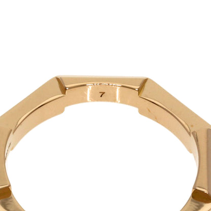 GUCCI Link to Love #7 Ring K18 Pink Gold Ladies [Used]