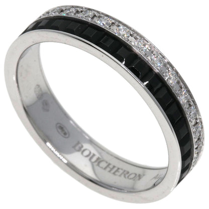 Boucheron Quatre Black Diamond #46 Ring K18 White Gold Ladies [Used]