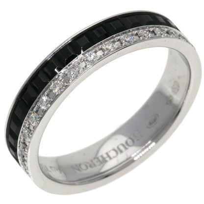 Boucheron Quatre Black Diamond #46 Ring K18 White Gold Ladies [Used]