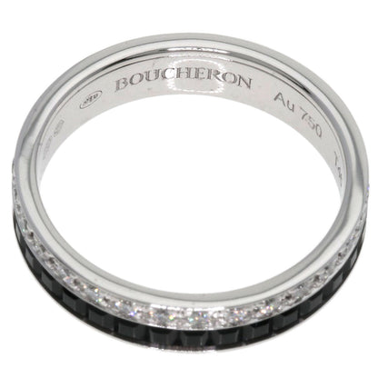 Boucheron Quatre Black Diamond #46 Ring K18 White Gold Ladies [Used]